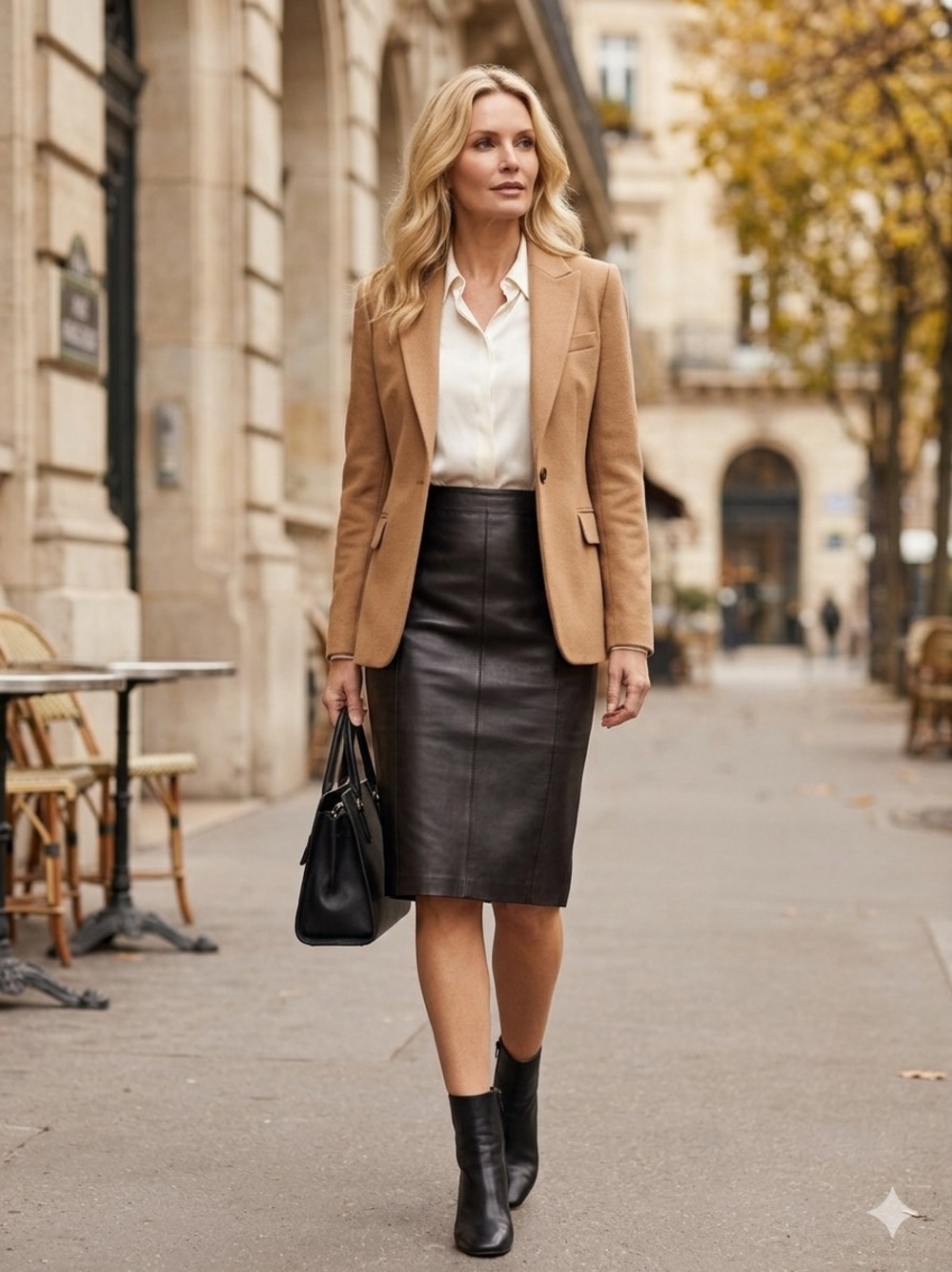 Holt Renfrew Black Leather Pencil Skirt 28” waist - Picture 10 of 11